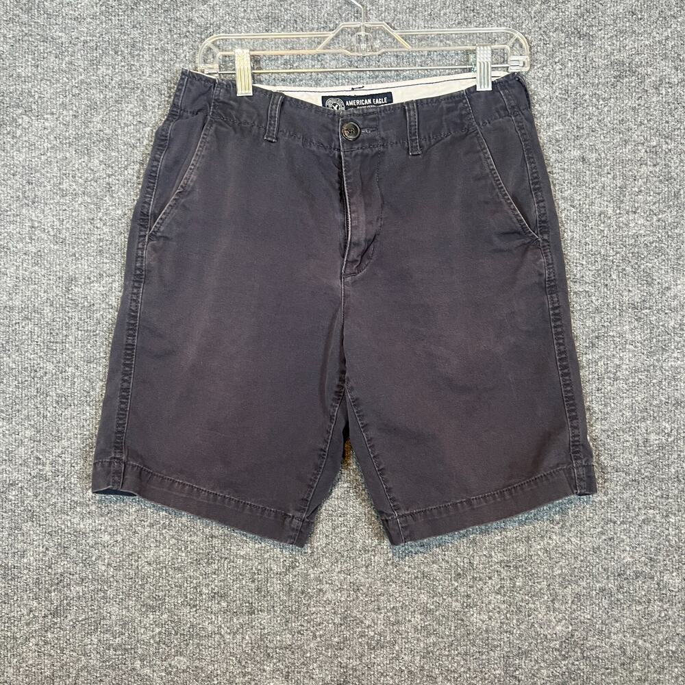 American Eagle Shorts Mens 28 Blue Classic Fit Chino Flat Front‎ Y2K Casual